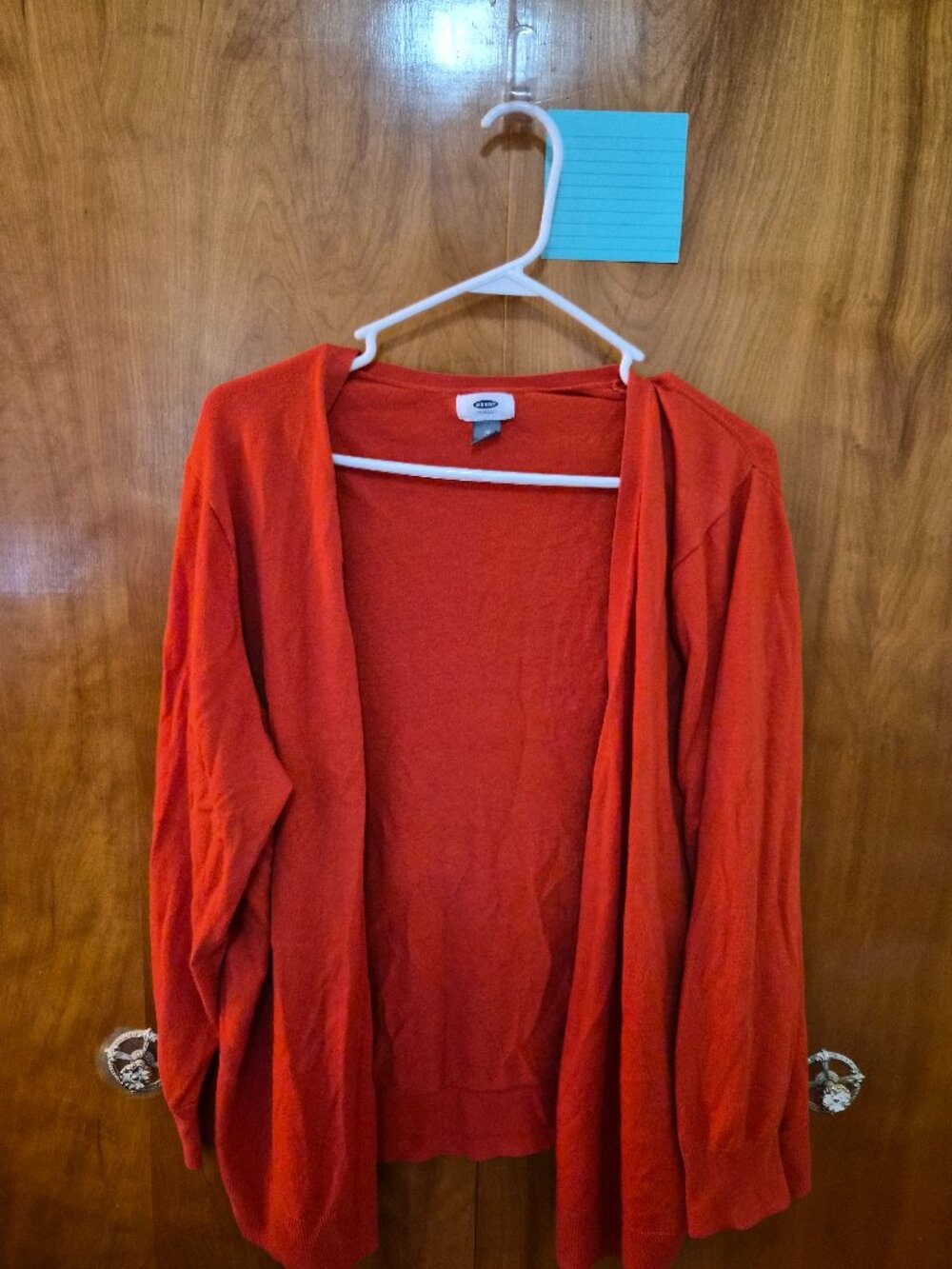 Old Navy Open Front Cardigan | Women's Plus Size 3X | Rust Orange Lightweight Sw